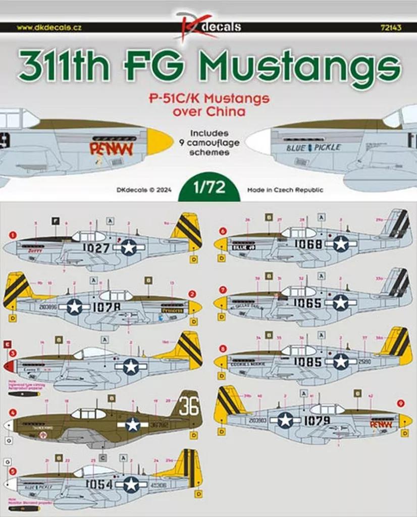 1/72 Scale Model Kit - Fighter aircraft model kits / North American P-51 Mustang