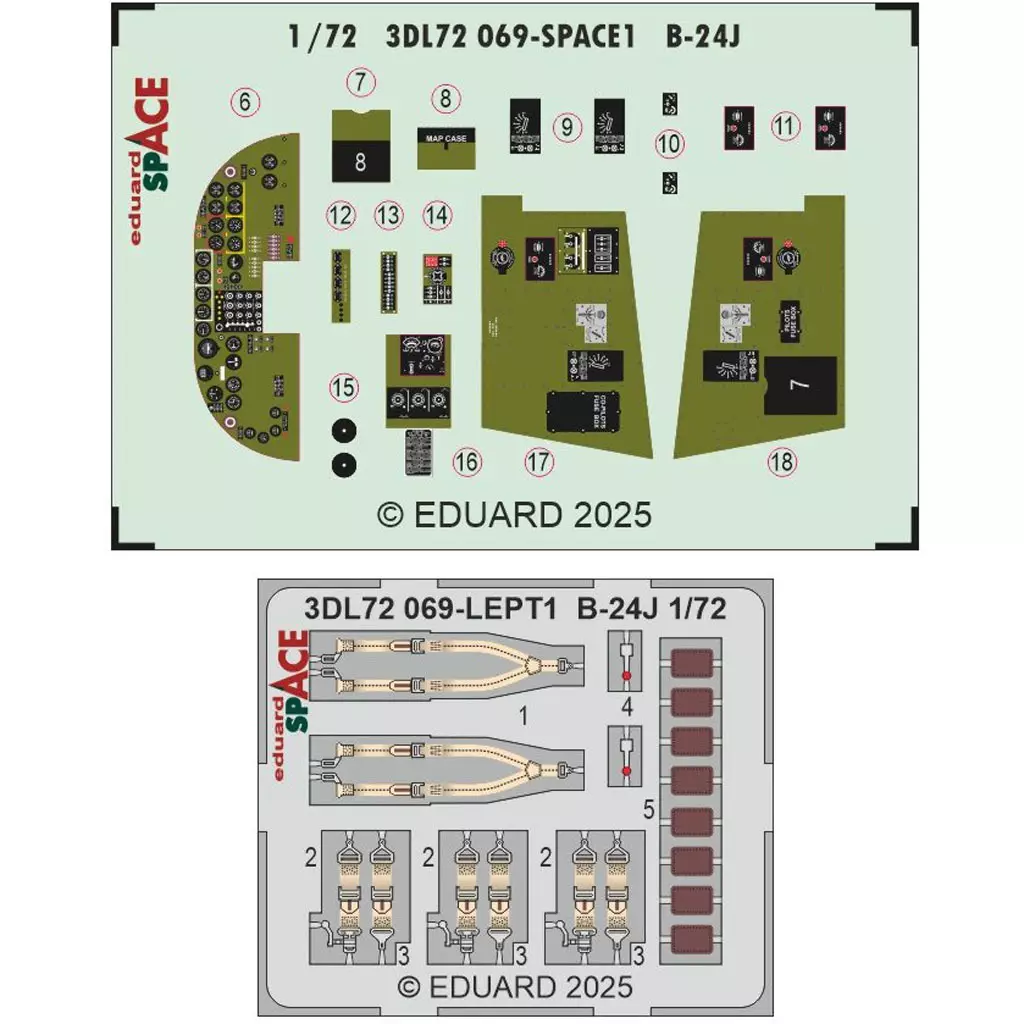 1/72 Scale Model Kit - Grade Up Parts / Consolidated B-24 Liberator