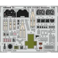 Weekend edition - 1/48 Scale Model Kit - Etching parts / North American P-51 Mustang