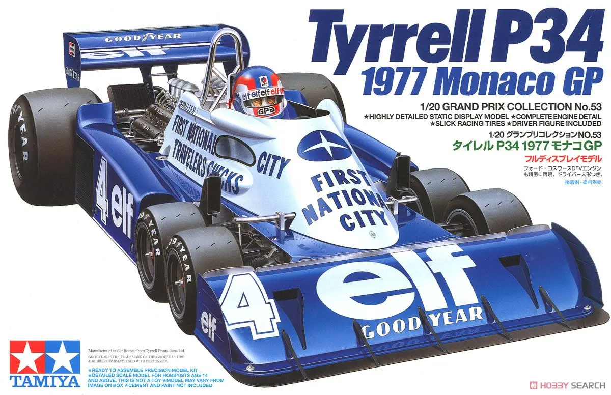 1/20 SCALE Tyrrell P34 1977 Monaco GP Model Kit