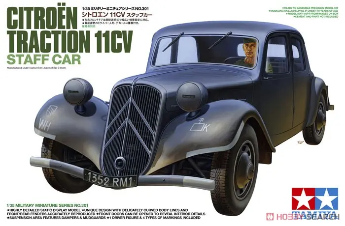 1/35 SCALE CITROEN TRACTION 11CV STAFF CAR Model Kit