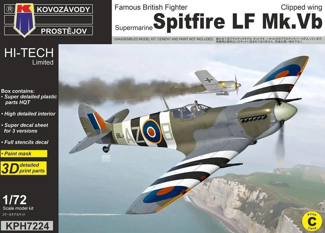 1/72 Scale Model Kit - Fighter aircraft model kits / Supermarine Spitfire