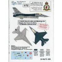 1/72 Scale Model Kit (1/72 F16A/B Falcon standard stenci デカール [SYHART72-905])