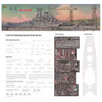 1/350 Scale Model Kit - Warship plastic model kit / Japanese battleship Musashi