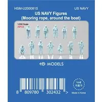 1/200 Scale Model Kit (米海軍フィギュア(係留索作業、ブリッジ周辺) (プラモデル))