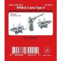 1/350 Scale Model Kit (米海軍 アーレイバーク級用 RIB & クレーン タイプII (プラモデル))