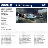 1/72 Scale Model Kit - Weekend edition - Fighter aircraft model kits / North American P-51 Mustang