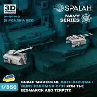 1/350 Scale Model Kit - Warship plastic model kit / German battleship Tirpitz & German battleship Bismarck