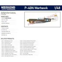 1/48 Scale Model Kit - Weekend edition - Fighter aircraft model kits / Curtiss P-40 Warhawk