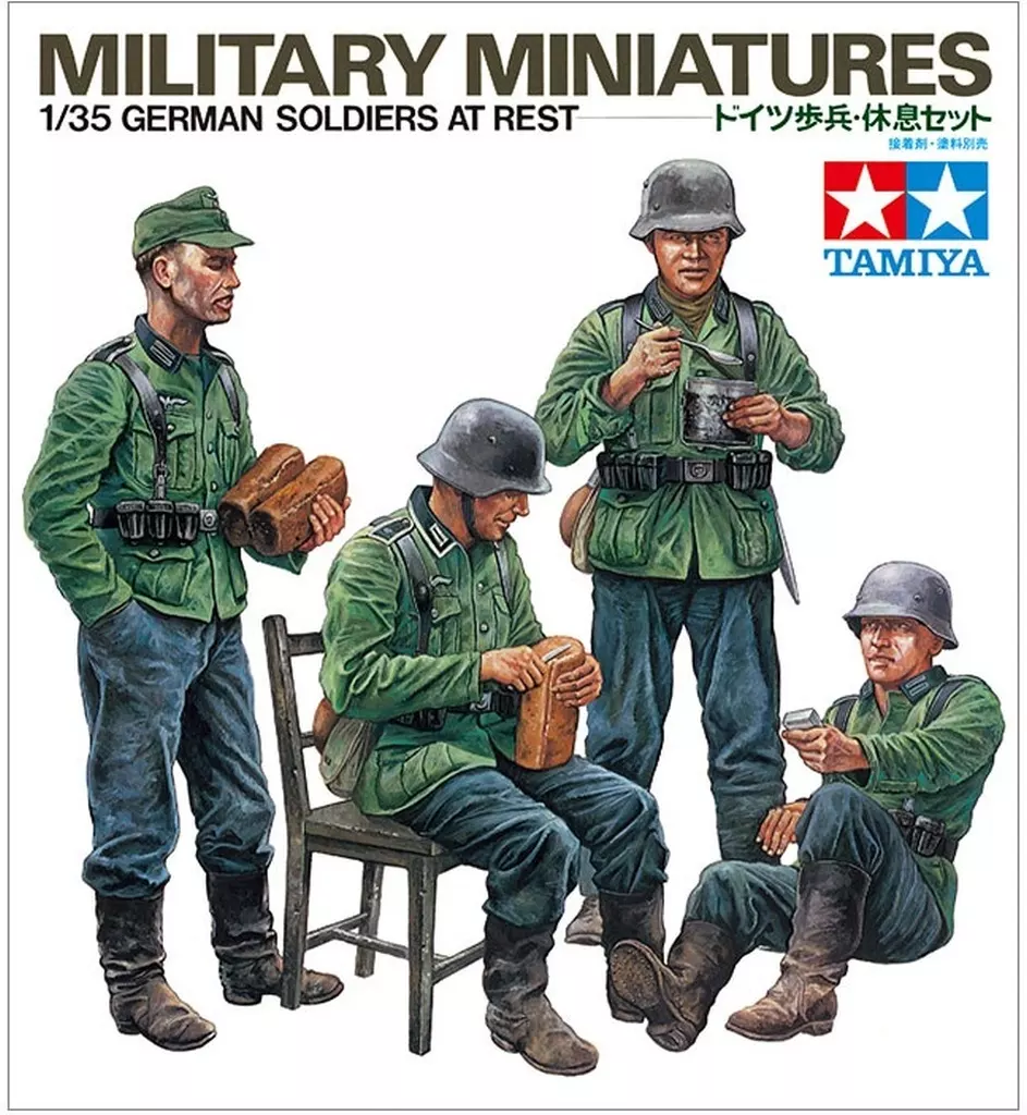 1/35 SCALE GERMAN SOLDIERS AT REST Model Kit