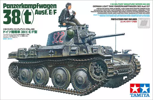 1/35 SCALE GERMAN LIGHT TANK PANZERKAMPFWAGEN 38(t) Ausf.E/F Model Kit
