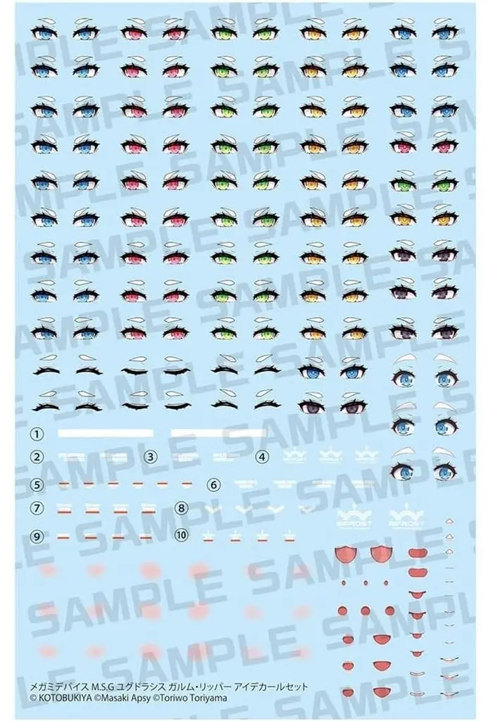 MEGAMI DEVICE M.S.G - MEGAMI DEVICE M.S.G YGGDRASIS GARM RIPPER EYE DECAL SET Model Kit
