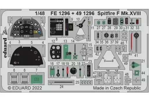 1/48 Scale Model Kit - Etching parts / Supermarine Spitfire