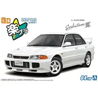 1/24 Scale Model Kit ([再販予約] 1/24 CE9A ランサーGSRエボリューションIII 1995 スコーティアホワイト 「楽プラ スナップカー No.04-SW」 [067802])