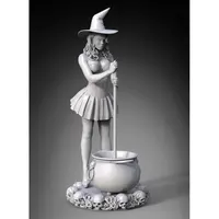Witch Pinup Girl Halloween (1/24 scale)