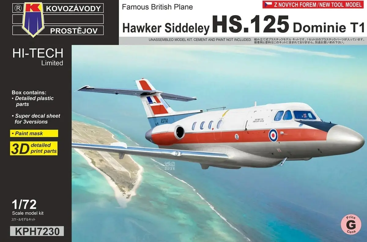 1/72 Scale Model Kit - Airliner / Hawker Siddeley HS.125