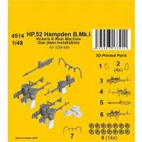 1/48 Scale Model Kit - Detail-Up Parts / Handley Page Hampden