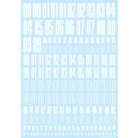 CND Decal Number White (1 Sheet)