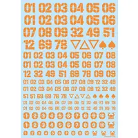 DZ Number Decal Orange (1 pcs)