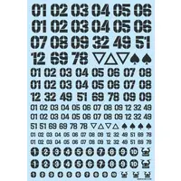 DZ Number Decal Dark Gray (1 Sheet)