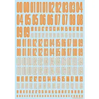 CND Decal Number Orange (1 Sheet)