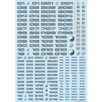 TR Decal 3 Number Gray (1 Sheet)