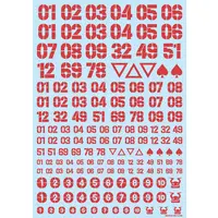 DZ Number Decal Red (1 pcs)