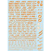 TR Decal 3 Alphabet Orange (1 Sheet)
