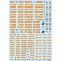TR Decal 3 Number Orange (1 Sheet)