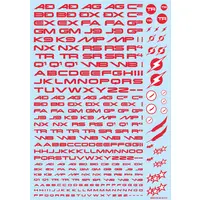 TR Decal 3 Alphabet Red (1 Sheet)