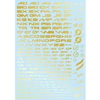 TR Decal 3 Alphabet Gold (1 Sheet)
