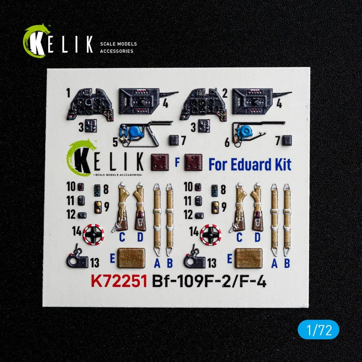 1/72 Scale Model Kit - Detail-Up Parts / Messerschmitt Bf 109