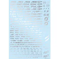 TR Decal 3 Alphabet Silver (1 Sheet)
