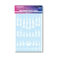Fire Tribal Decal Solid White (1pcs)