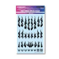 Fire Tribal Decal Solid Black (1 Sheet)
