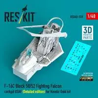 1/48 Scale Model Kit (F-16C ブロック50/52 米空軍仕様 コックピットw/立体計器盤・コンソール (キネティック用) (プラモデル))