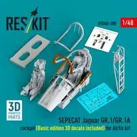 1/48 Scale Model Kit (SEPECAT ジャギュア GR.1/1A コックピット w/3D内装デカール (エアフィックス用) (プラモデル))