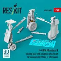 1/48 Scale Model Kit (F-4B/N 着陸装置w/自重変形ホイール & 固定金具 (アカデミー用) (プラモデル))