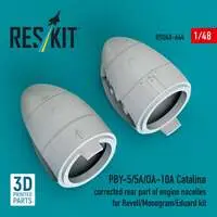 1/48 Scale Model Kit (PBY-5/5A、OA-10A 修整エンジンナセル後部 (レベル・エデュアルド用) (プラモデル))