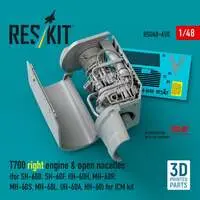1/48 Scale Model Kit (H-60シリーズ用T700エンジン & エンジンベイ (右) (ICM用) (プラモデル))