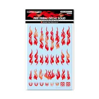Fire Tribal Decal Solid Metallic Red (1pcs)