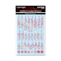 Fire Tribal Decal Outline Metallic Red (1pcs)