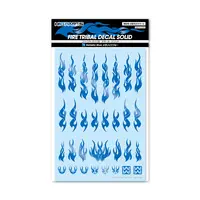 Fire Tribal Decal Solid Metallic Blue (1pcs)
