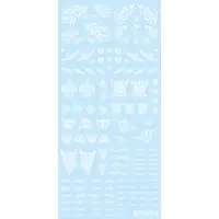 Tattoo Decal 02 Skull Clear White