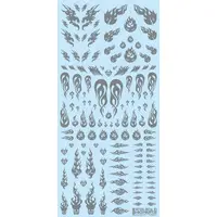 Tattoo Decal 03 Fire Clear Black