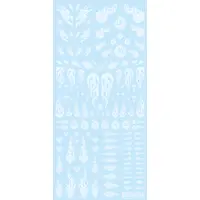 Tattoo Decal 03 Fire Clear White (1pcs)