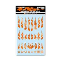 Fire Tribal Decal Solid Metallic Orange (1pcs)