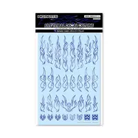 Fire Tribal Decal Outline Metallic Violet (1pcs)