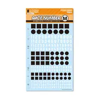 Race Number Decals M Base Black