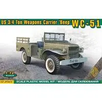 1/72 Scale Model Kit (WW.II 米軍 WC-51 3/4トン ウェポンキャリア `ビープ` (プラモデル))